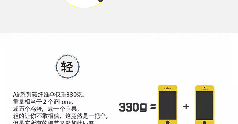 顺风包邮正品碳纤维雨伞全碳纤维长柄超大结实长柄伞 纯手工低调礼品雨伞男士高端商务伞 碳纤维-130CM黑色