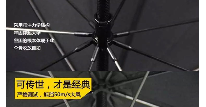 顺风包邮正品碳纤维雨伞全碳纤维长柄超大结实长柄伞 纯手工低调礼品雨伞男士高端商务伞 碳纤维-130CM黑色