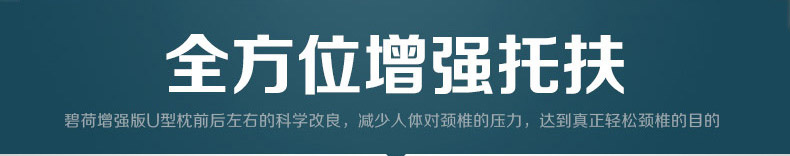 P.Health碧荷 记忆棉U型颈椎护颈枕 飞机旅行枕午睡枕头 记忆棉U枕 藏蓝(含收纳袋)