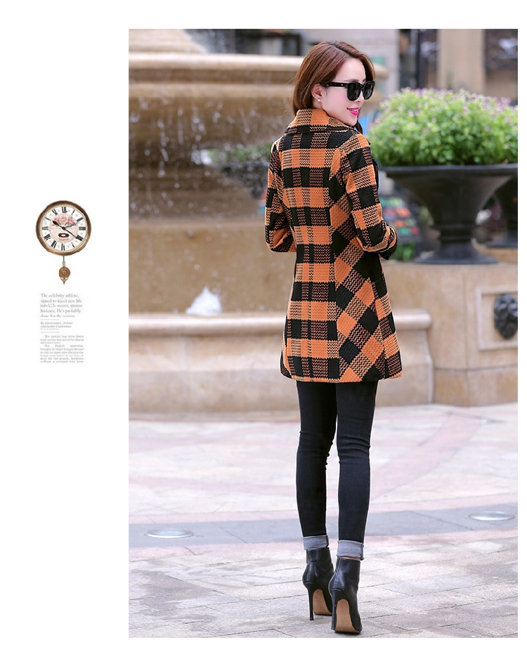 Van Gogh embroidered  new products for autumn and winter 2015 Korean video thin grid Sau San stitching coats, wool? Long 1573 ORANGE XL Photo, prices, brand platters! The elections are supplied in the national character of distribution, so action, buy now enjoy more preferential! As soon as possible.