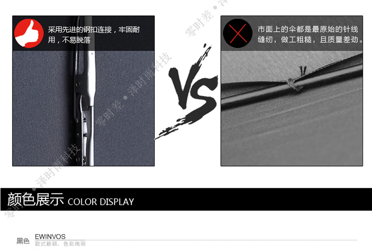 零时差创意3M夜行反光雨伞男士商务伞 全自动伞自开自收雨伞 超大女士折叠晴雨伞三折大伞超轻 全自动大号蓝色