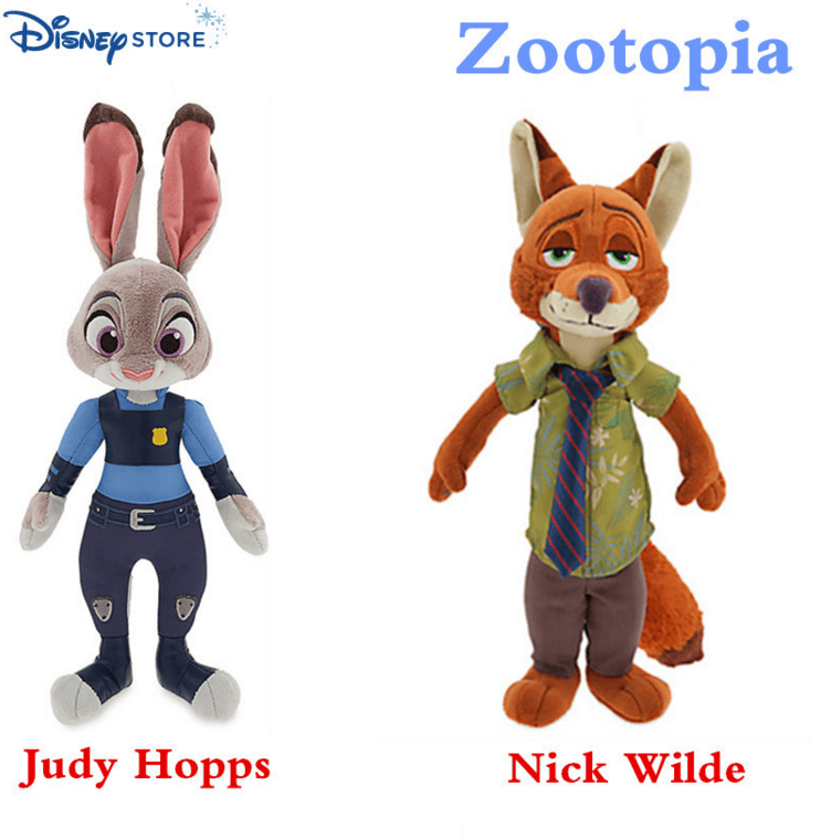 迪士尼疯狂动物城nick wilde和judy hopps毛绒公玩具礼物 nickwilde 1