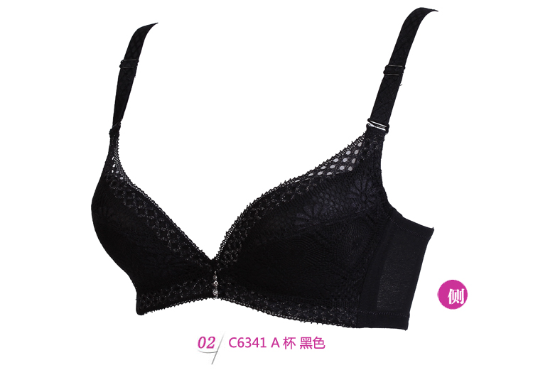 多彩多姿<em>品牌文胸</em> 小杯聚拢蕾丝边深v性感女士