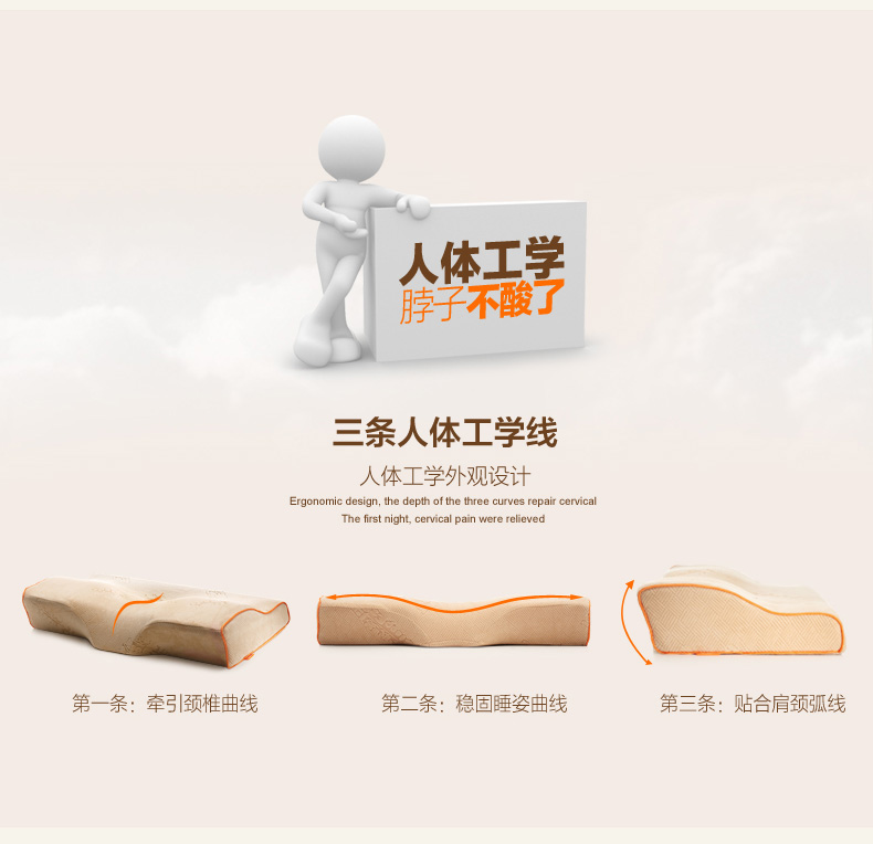 睡眠易 记忆枕  颈椎枕头 修护颈椎专用枕头 尊贵理疗版