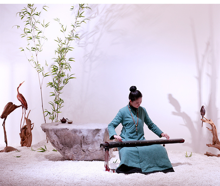 改良汉服古琴服茶服图片