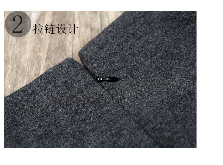 沐依岑2015新款毛呢加厚连衣裙女韩版修身时尚中长款针织长袖打底裙812# 灰色1 2XL