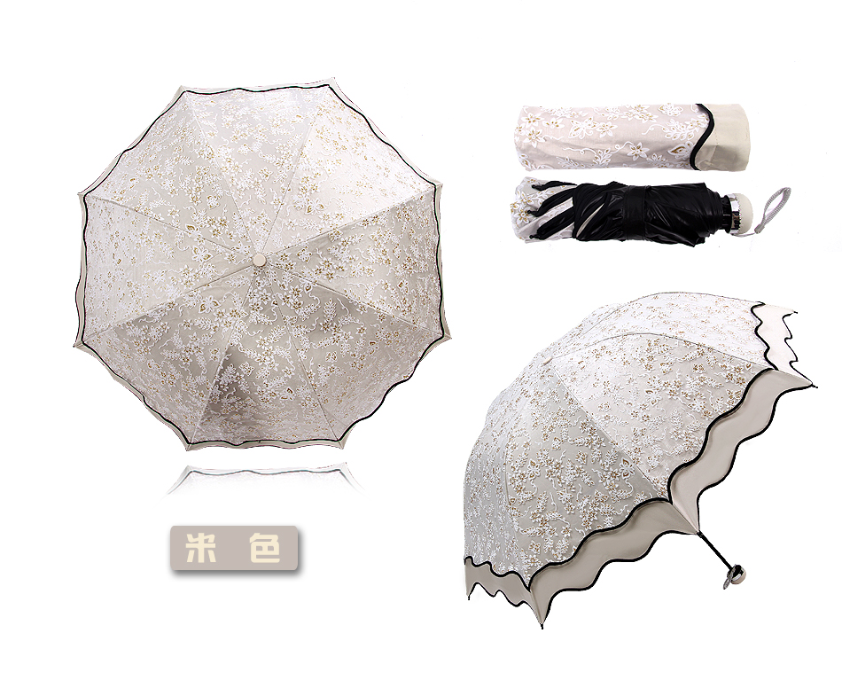 上海故事遮阳伞雨伞女款黑胶太阳伞超强防紫外线晴雨伞278001 278001蓝色