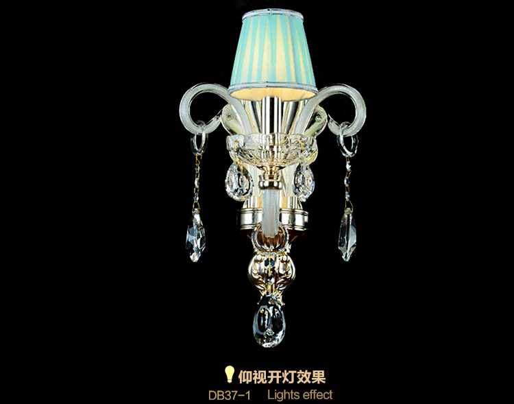 
                                        华艺灯饰 欧式奢华锌合金水晶灯 壁灯客厅卧室过道壁灯 DB37 壁灯 2头                