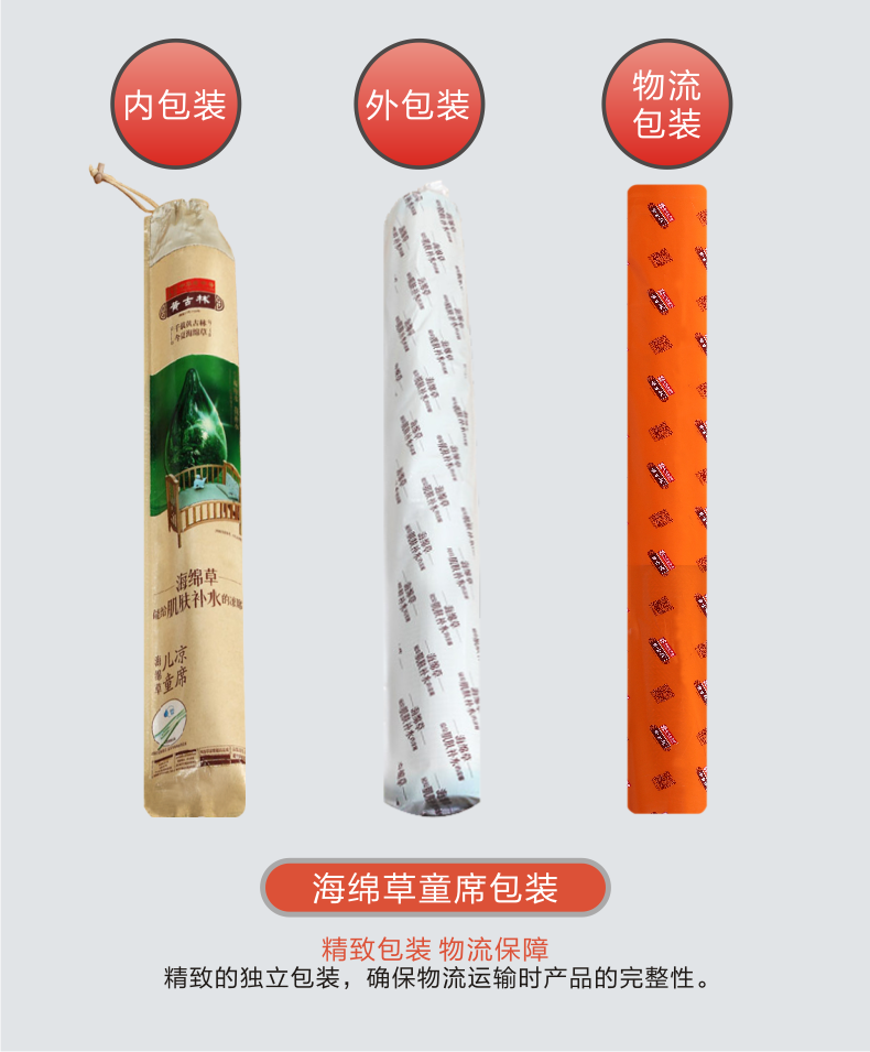 
                                                                                黄古林 儿童凉席婴儿床草席单席子 海绵草童席 不含枕头 120*60cm                