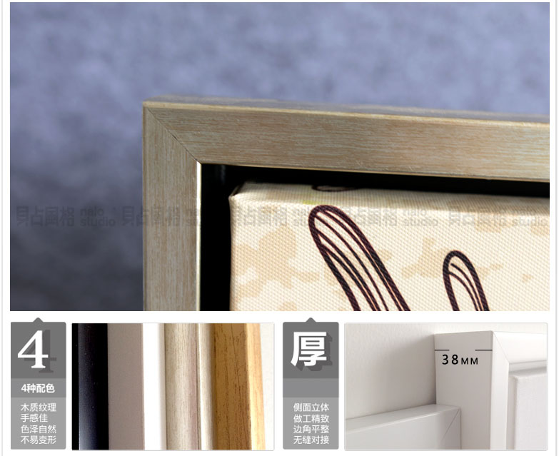 贝占风格 驯鹿 美式乡村装饰画玄关挂画卧室墙画怀旧复古动物有框画餐厅画 75*95