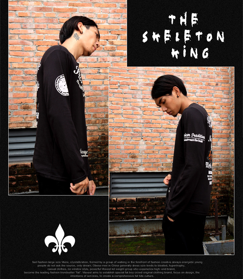 芮婕男装*happy gift 潮牌男装西海岸耶稣时尚修身长袖t恤男打底衫