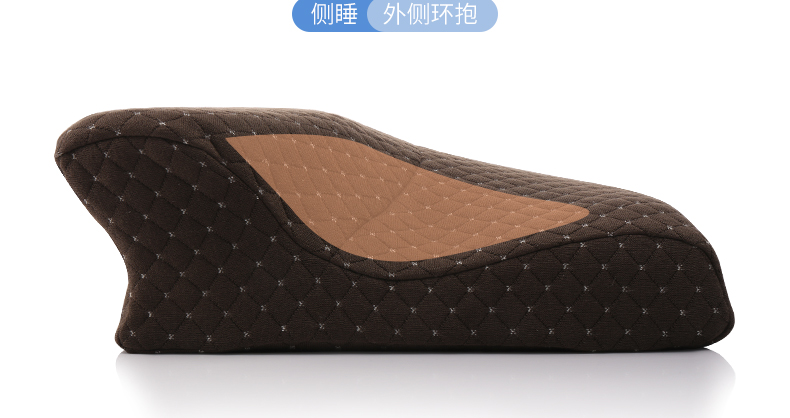 
                                        365SLEEP蝶形护颈枕 慢回弹记忆枕芯 舒适分区 保护颈椎枕头 亚麻色颈椎枕头L号                