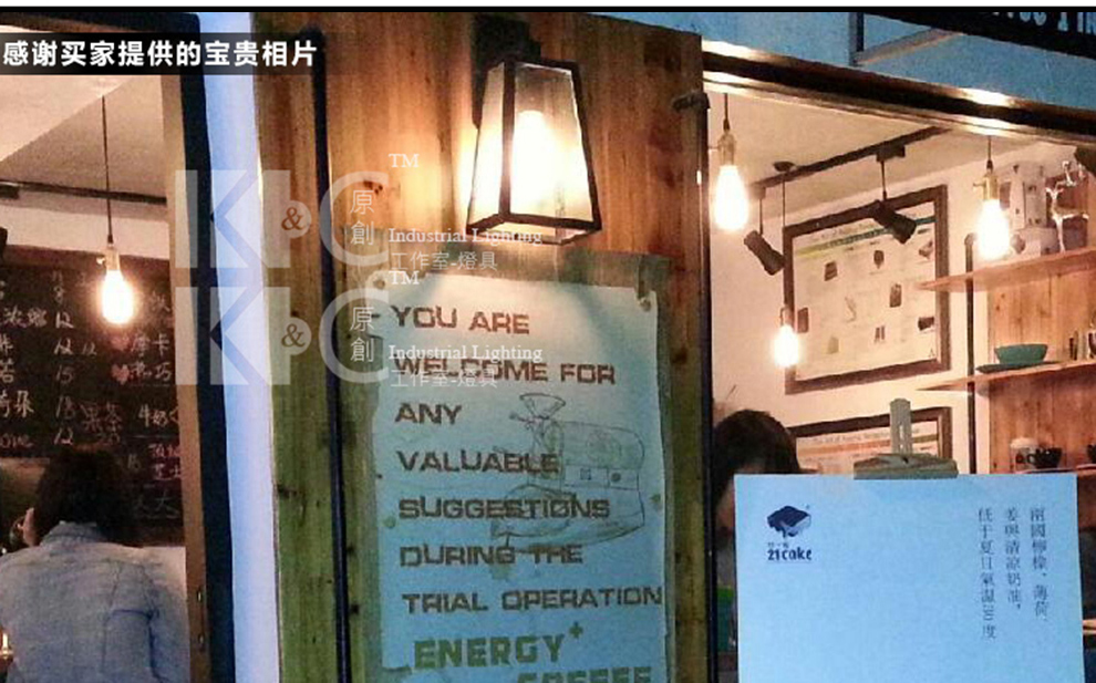 KC灯具阳台酒吧咖啡厅走廊卧室灯美式乡村复古壁灯装饰灯KC-B3251 KC-B3860-1含烟火灯泡