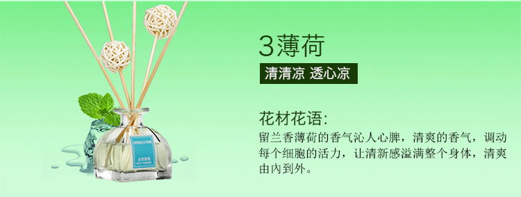 房间香水室内香氛 卧室无火香薰精油套装檀香藤条挥发熏香料 海洋