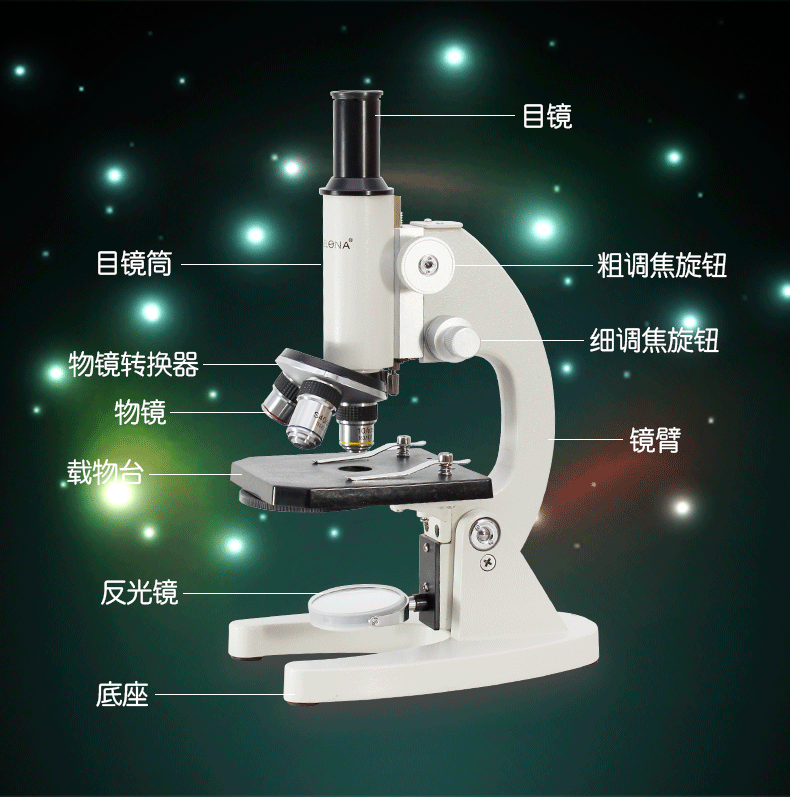 专业生物显微镜 高倍高清便携 科学实验器材儿童学生光学显微镜 640倍