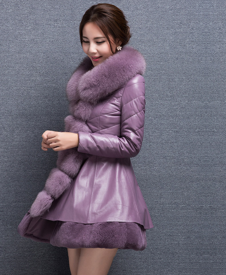 The World 2015 autumn and winter fun Doi new leather garments fox fur feather unit gross girls serving long fur coat 6719 purple  L picture, prices, brand platters! The elections are supplied in the national character of distribution, so action, buy now enjoy more preferential! As soon as possible.