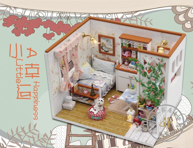 diy小屋手工拼装模型迷你小梦幻公主房子生日创意礼品