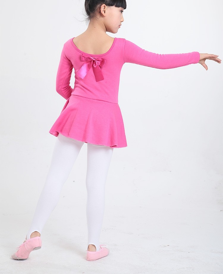 童裙儿童舞蹈服装练功服女童舞蹈裙长袖舞蹈服女幼儿