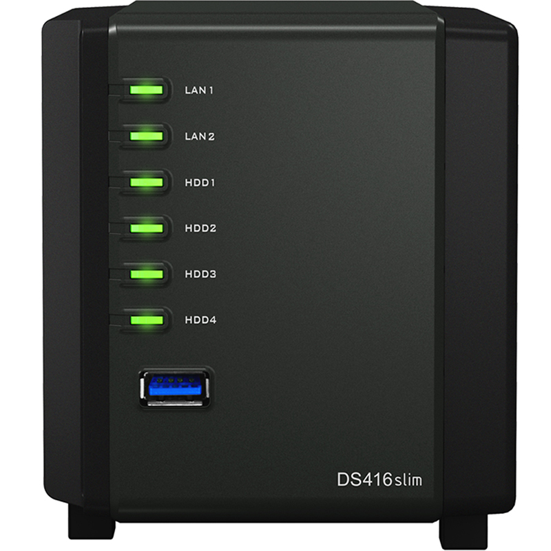 群晖（Synology）DS416slim 可支援4颗...