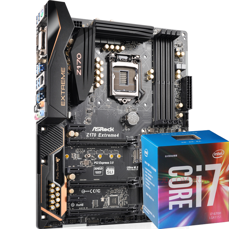 华擎（ASRock）Z170 Extreme4主板+英...