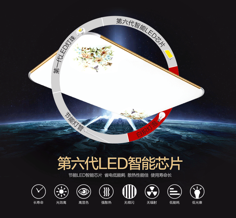 灯具 吸顶灯 君御灯饰 君御led吸顶灯长方形客厅卧室餐厅书房灯具现代