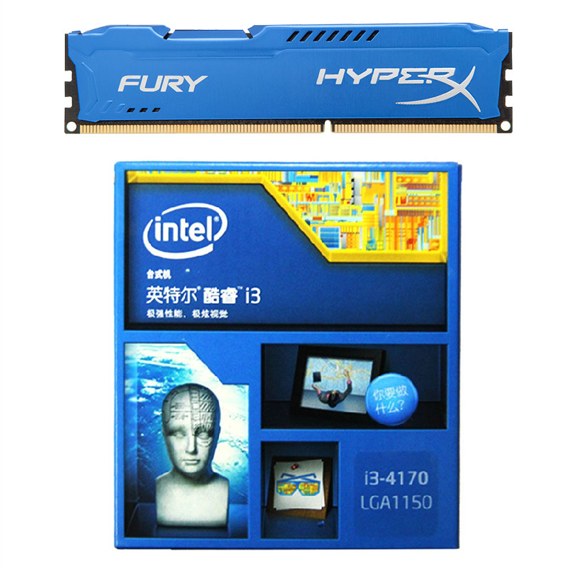 英特尔 酷睿双核 i3-4170 CPU处理器+金士顿...