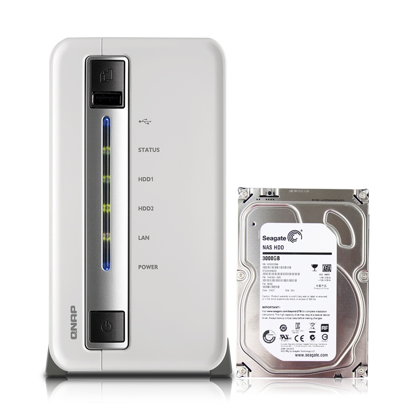 威联通（QNAP）TS-212P  含3T希捷专用NA...