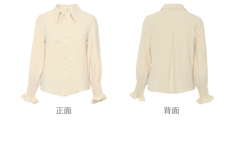 betu百图灯笼袖雪纺衬衫女长袖宽松飘带领衬衣秋冬装新款1810t54 红色