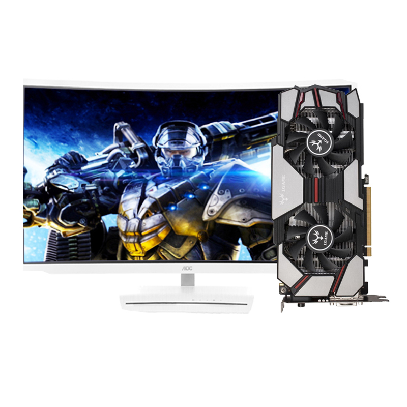 AOC C3583FQ/WS 35英寸显示器+七彩虹（...