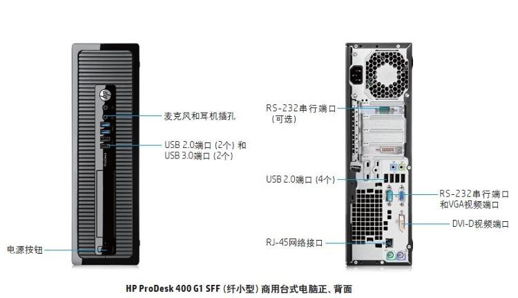 惠普(hp) prodesk 400 g3 sff 商用迷你台式主机电脑