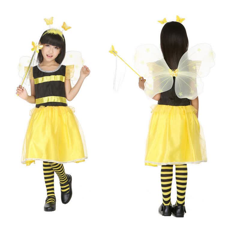 时尚休闲舒适六一儿童演出服女童纱裙 动物装小蜜蜂 幼儿舞蹈服装少儿