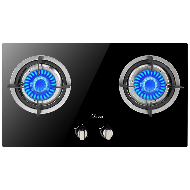 美的（Midea） 黑晶立体内旋火 台嵌两用燃气灶(天...