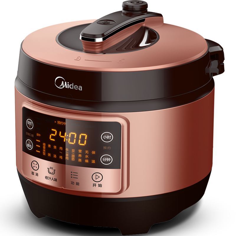 美的（Midea） 电压力锅5L 双胆高压力锅 24小...