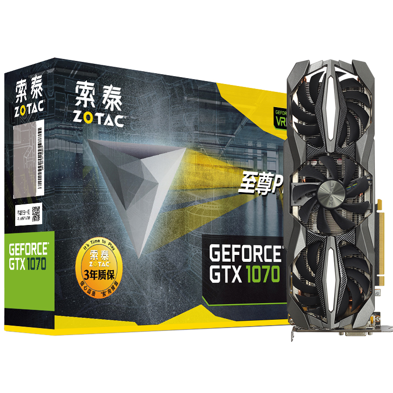 索泰（ZOTAC）Geforce GTX 1070 至...