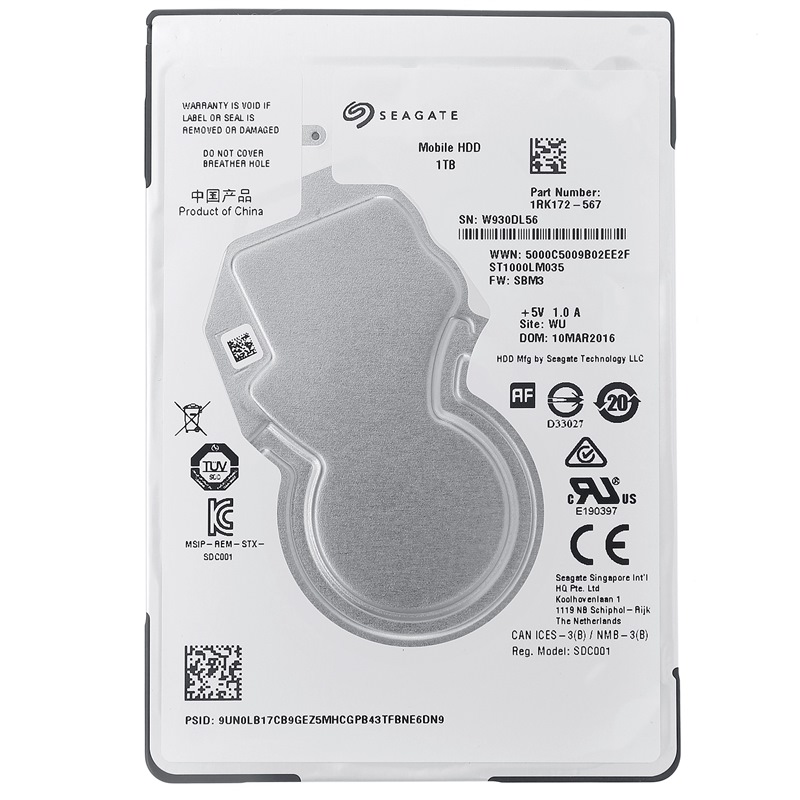 希捷(SEAGATE)1T 5400转128M SAT...