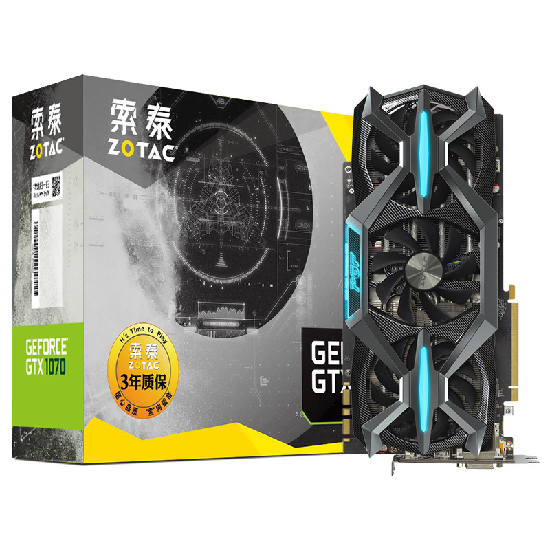 索泰（ZOTAC）Geforce GTX 1070 玩...