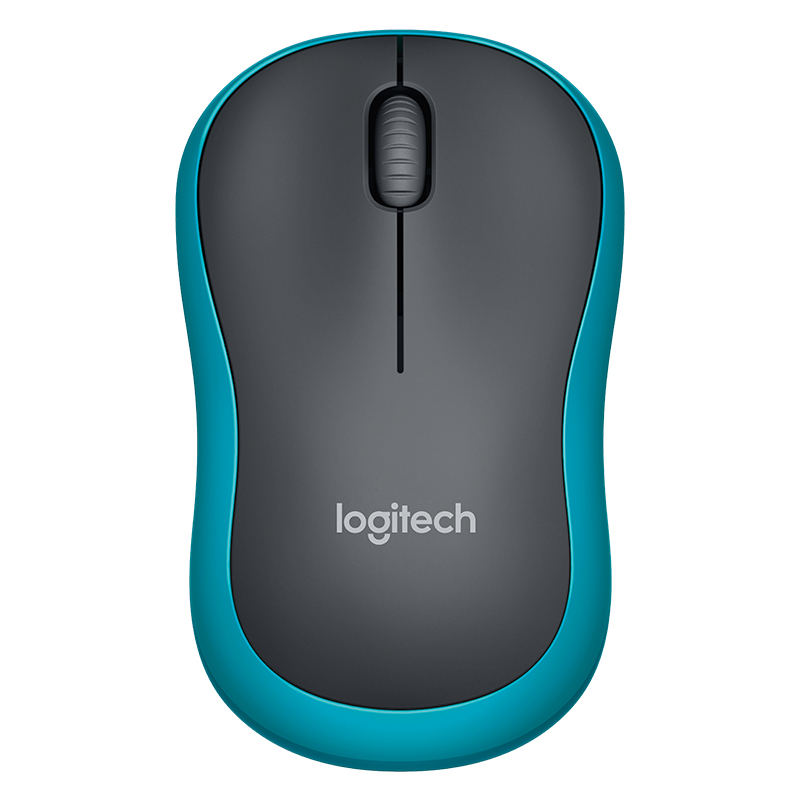 罗技（Logitech）M185 无线鼠标 黑色蓝边