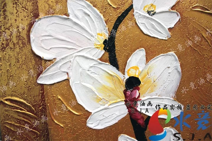 
                                        水竞 玄关装饰画 竖版过道墙画油画 带框尺寸50*100                