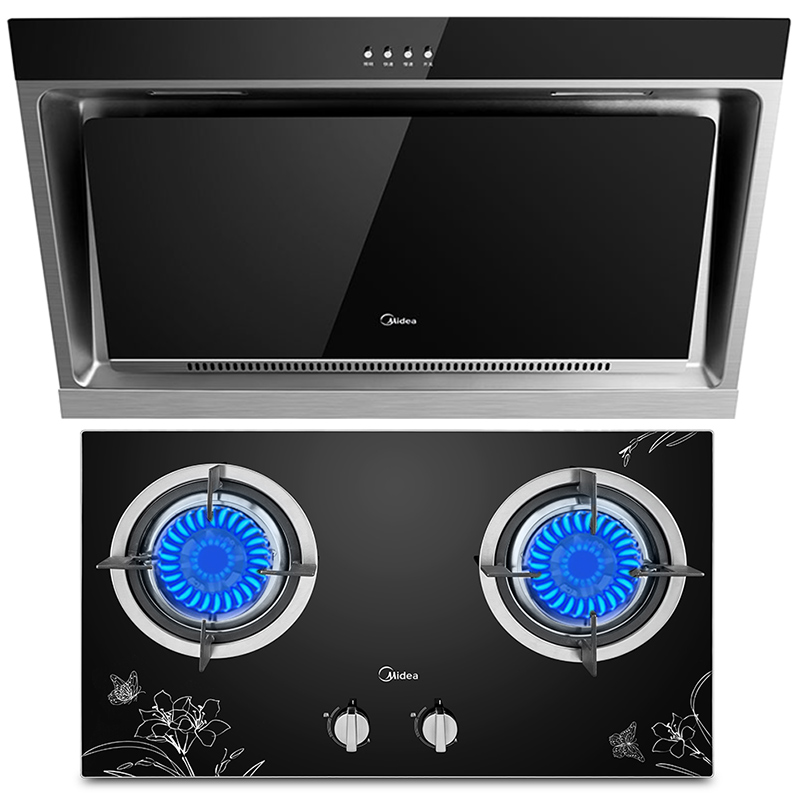 美的(Midea)DJ118+Q213B 侧吸式 油烟机灶具套装(天然气)