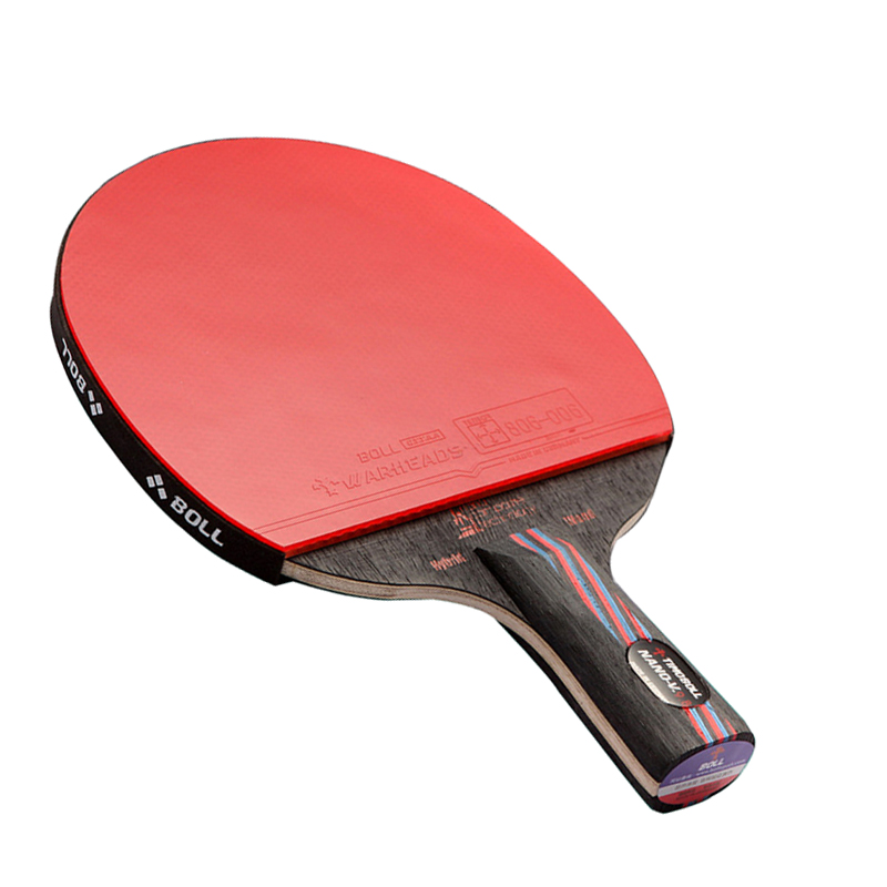 辉胜 乒乓球拍 红黑碳椴木底板 横拍直拍.