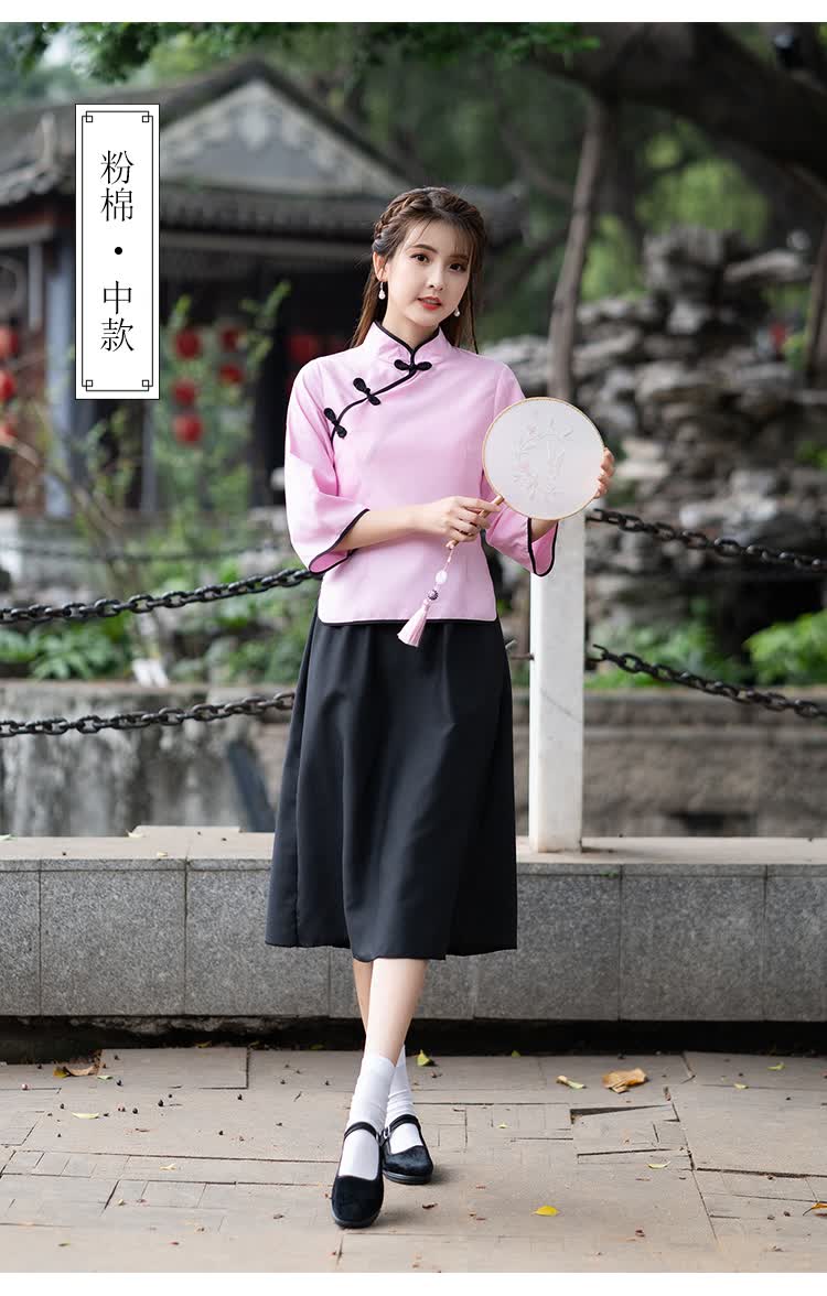 战汐民国装学生装五四青年装民国风班服套装女装中山装男班服舞台表演
