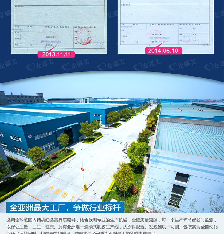麦娜芙 6cm厚 泰国进口正品椰棕乳胶床垫 天然乳胶椰棕垫 软硬可调棕垫 180cm*200cm