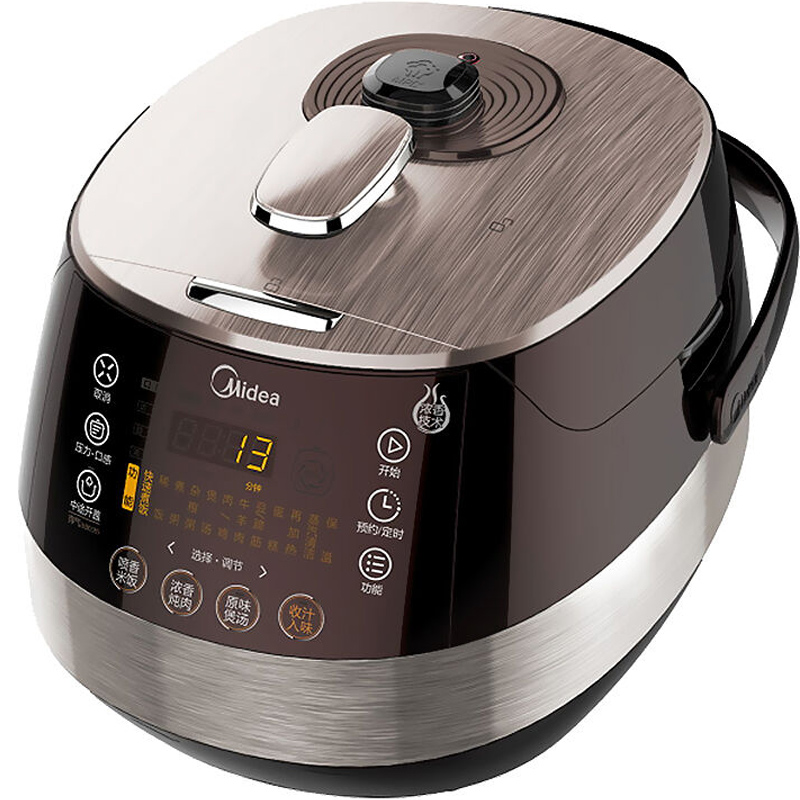 美的（Midea） 电压力锅5L 双胆高压锅 不锈钢复...