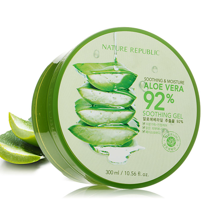 纳益其尔NatureRepublic（自然乐园）芦荟舒缓保湿凝胶300ml绿色 补水保湿 芦荟胶 面膜