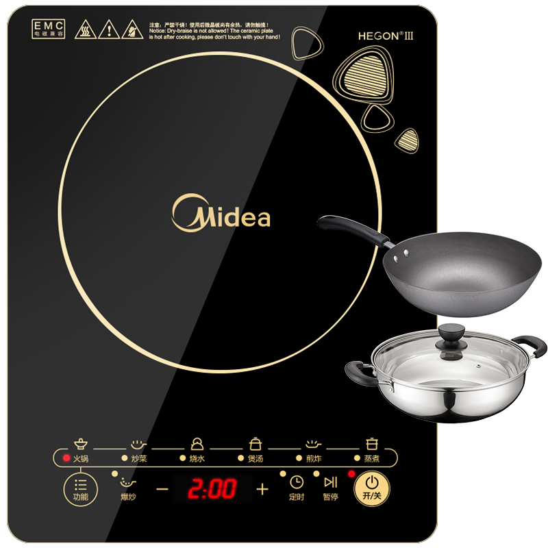 美的（Midea）电磁炉整版触摸式WK2102T(赠汤...