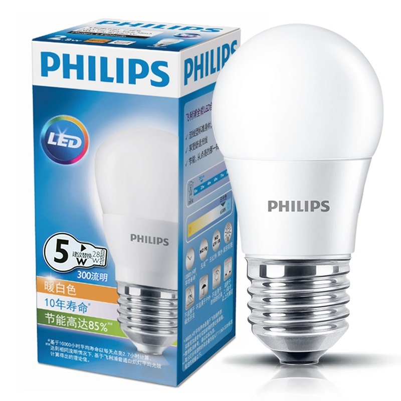 飞利浦(PHILIPS) LED灯泡 球泡 5W E2...