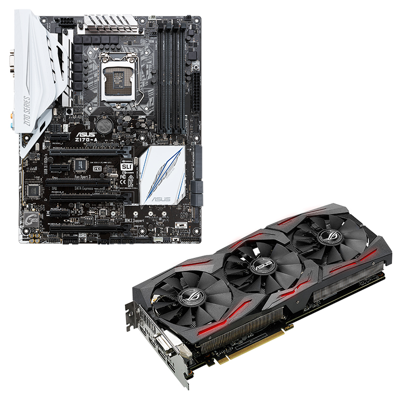 华硕 Z170-A主板+华硕STRIX-GTX1080...