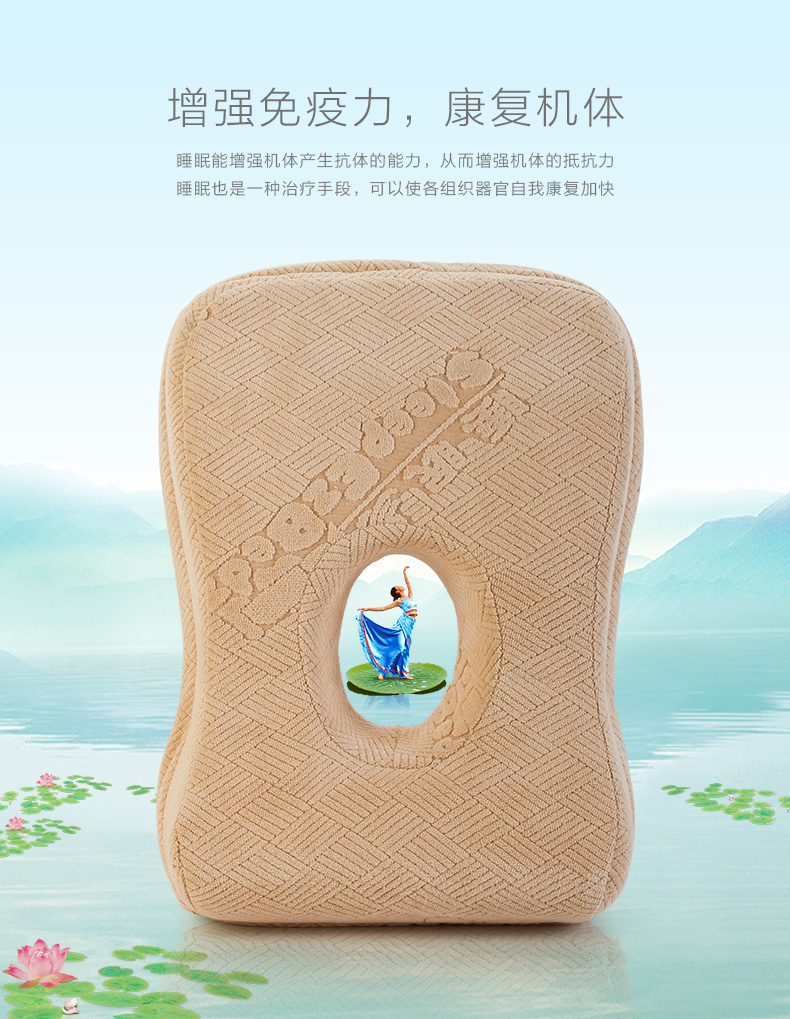 
                                        睡眠易 记忆棉午睡枕 办公 学生抱枕 趴睡枕头 午睡神器 可拆洗 尊贵版(竹碳材质枕芯)                