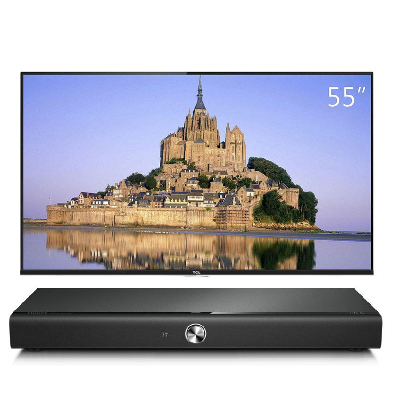 TCL 55英寸 真4K超高清智能LED液晶电视机（黑...