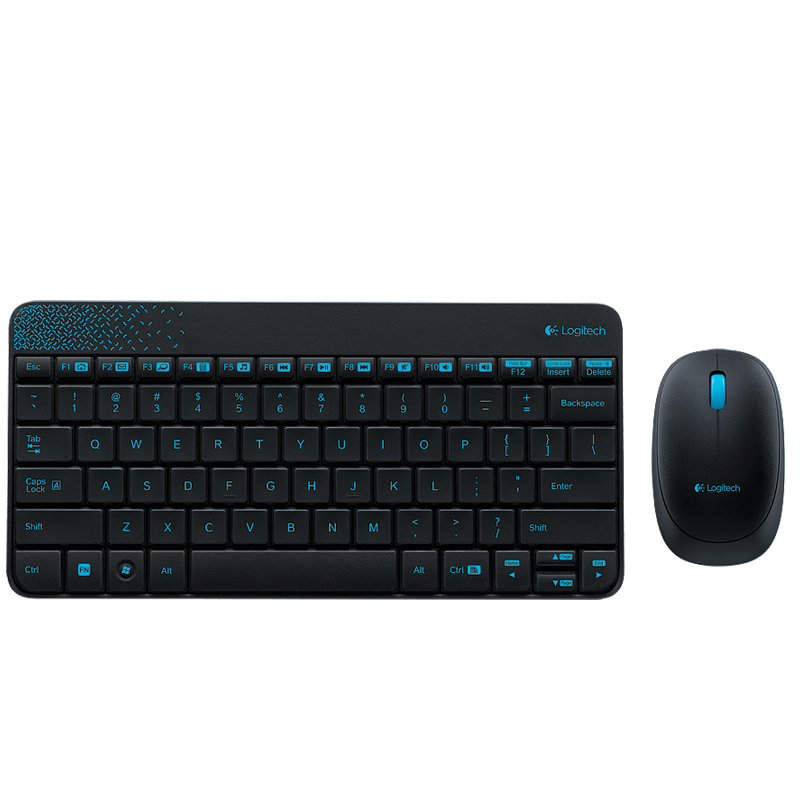 罗技（Logitech）无线键鼠套装 MK240（黑色...